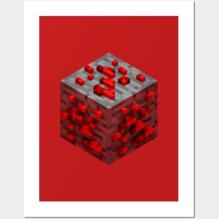 Block Redstone Ore 3D Posters and Art